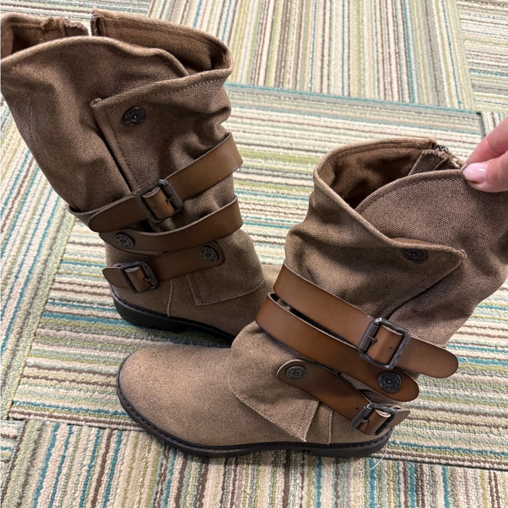 Blowfish Malibu Rider Moto Boots | Buckle Strap Vegan Boots | Size 7 - Picture 8 of 15